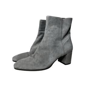 M. Gemi Corsa Boots Gray Suede Leather Women's 40.5 US 9.5 Bootie Ankle Modern